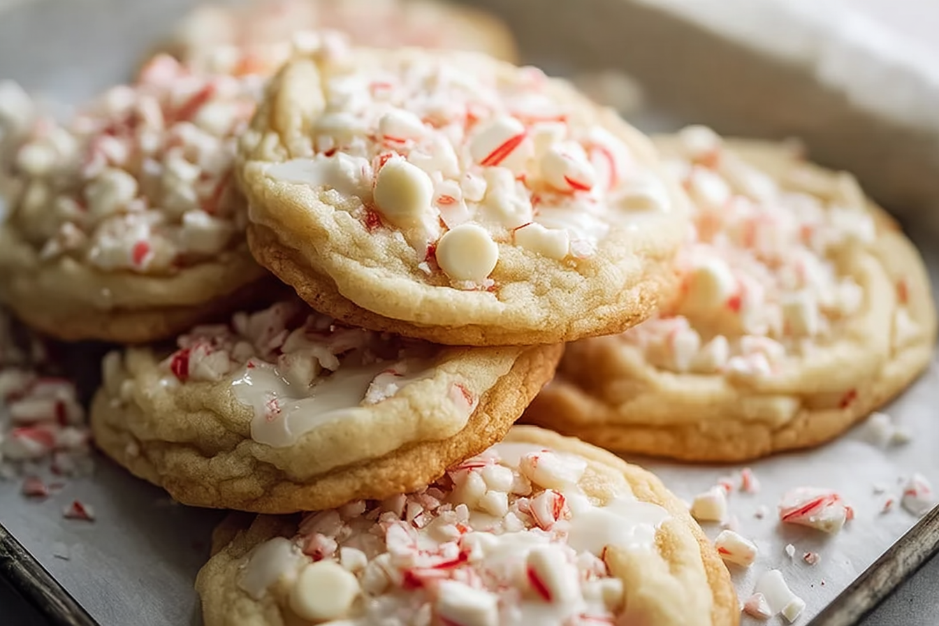 White Chocolate Peppermint Cookies