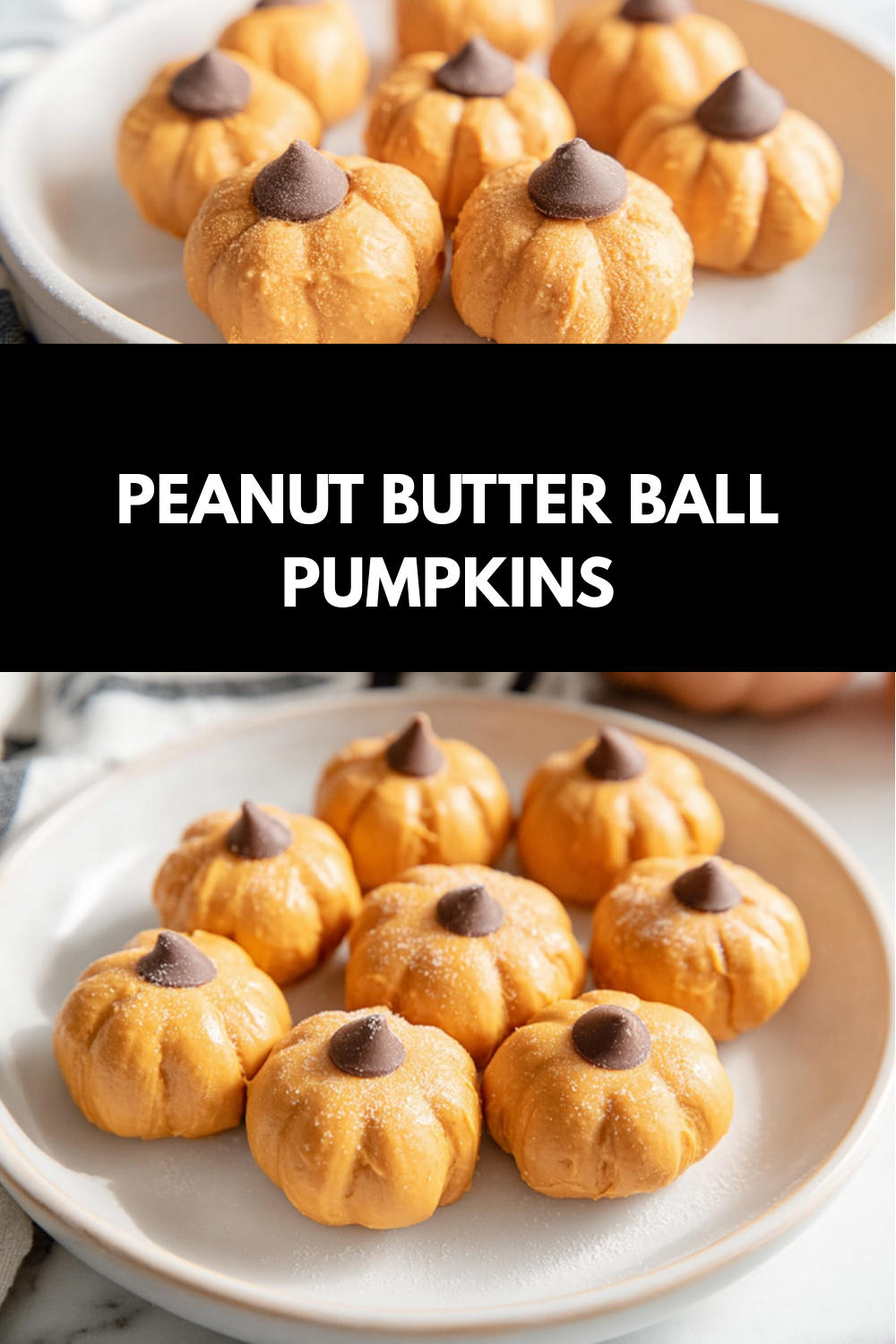Peanut Butter Ball Pumpkins