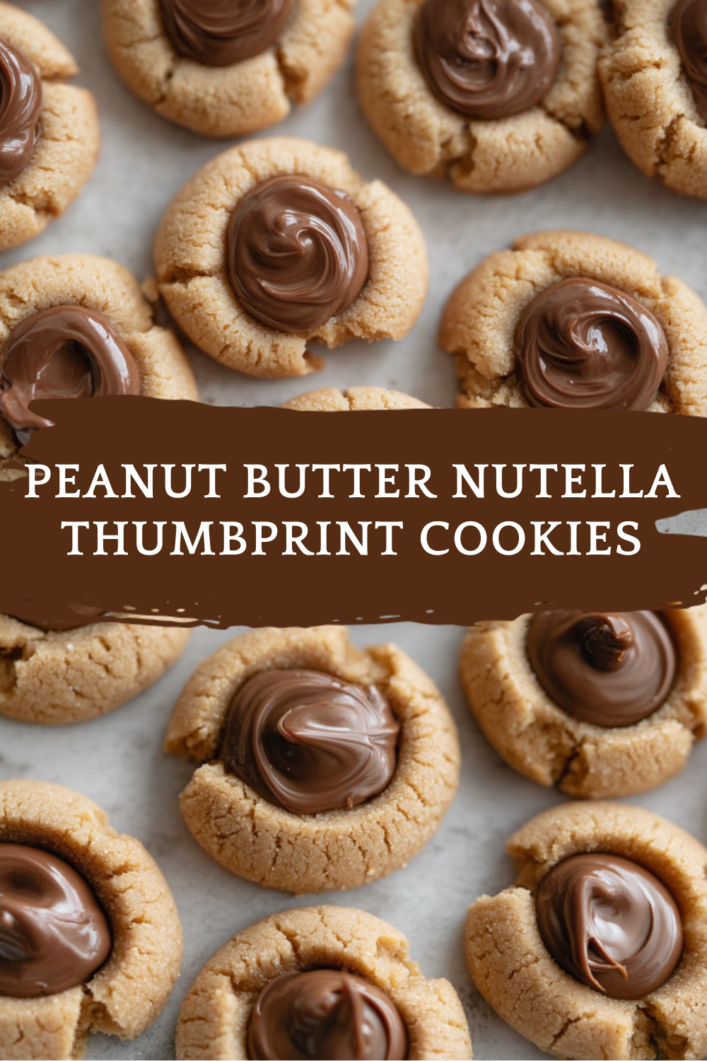 Peanut Butter Nutella Thumbprint Cookies