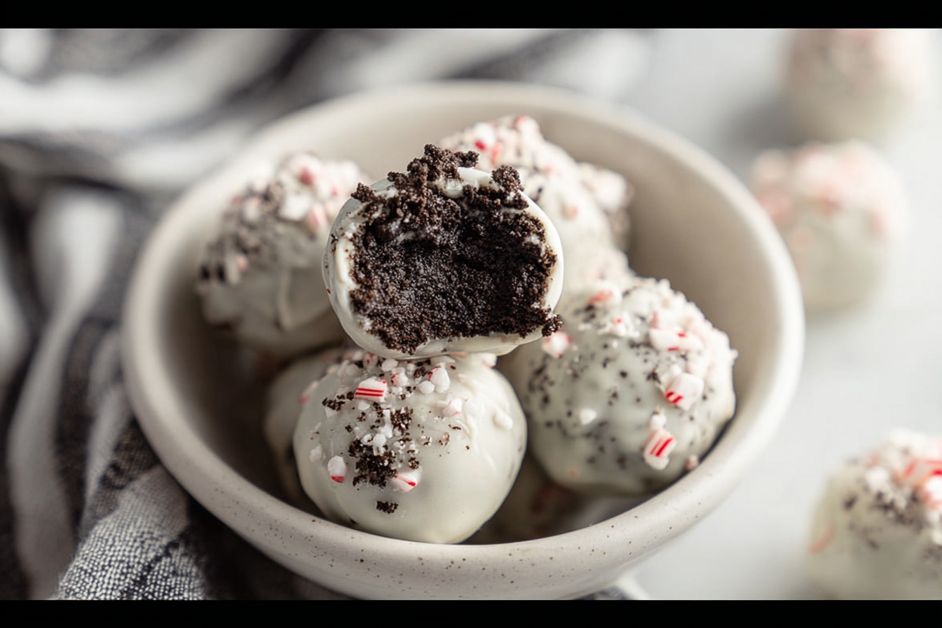 Peppermint Oreo Truffles