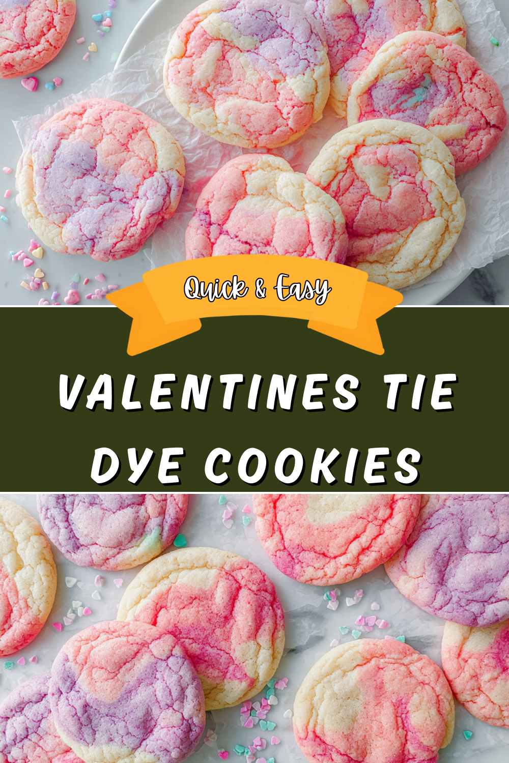 Valentines Tie Dye Cookies