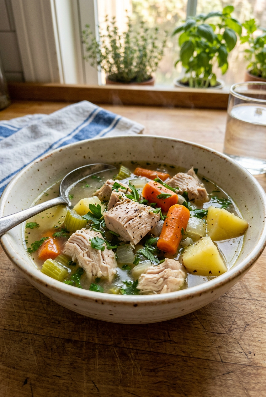 Boiled Chicken With Vegetables