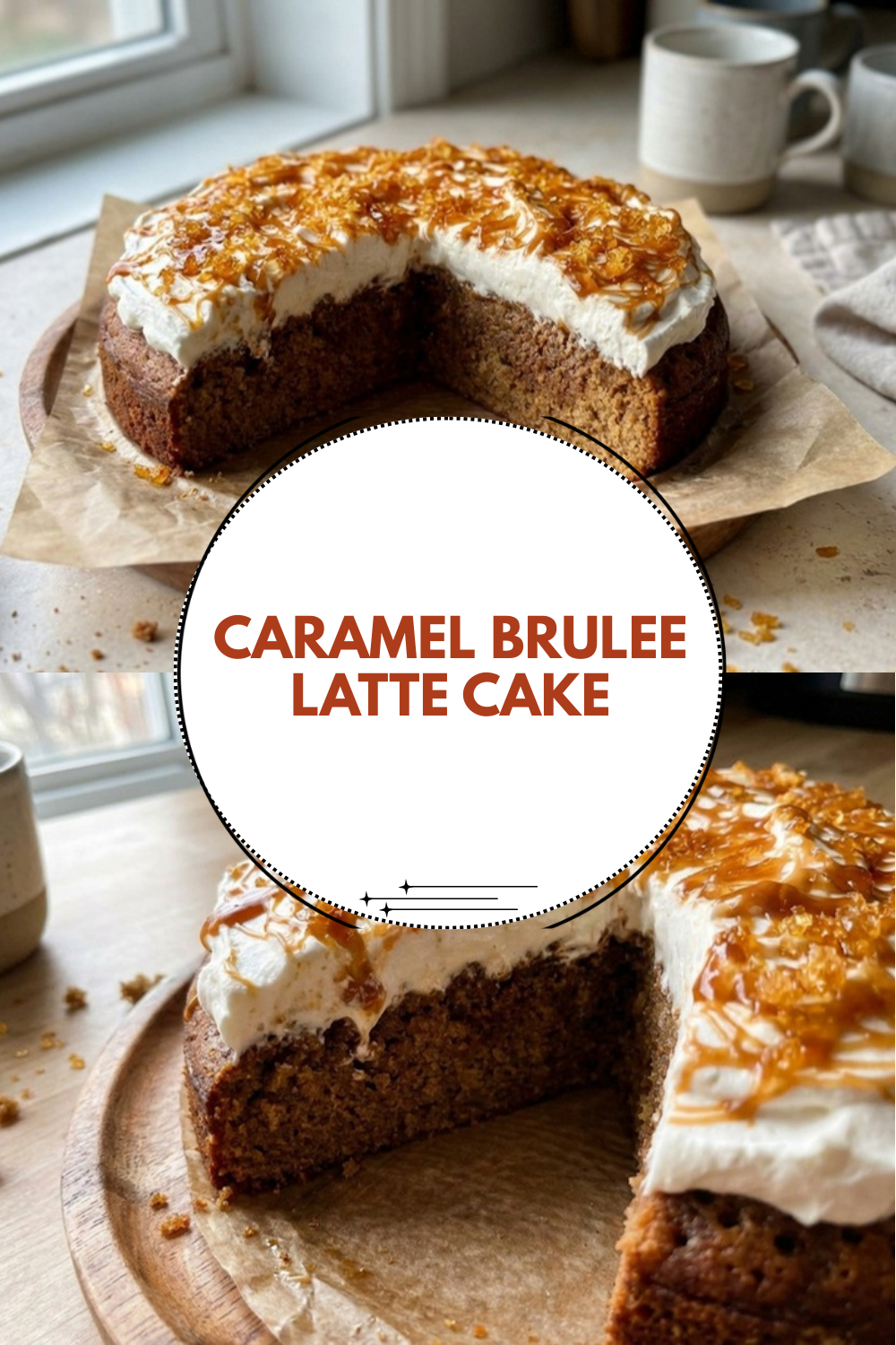 Caramel Brulee Latte Cake