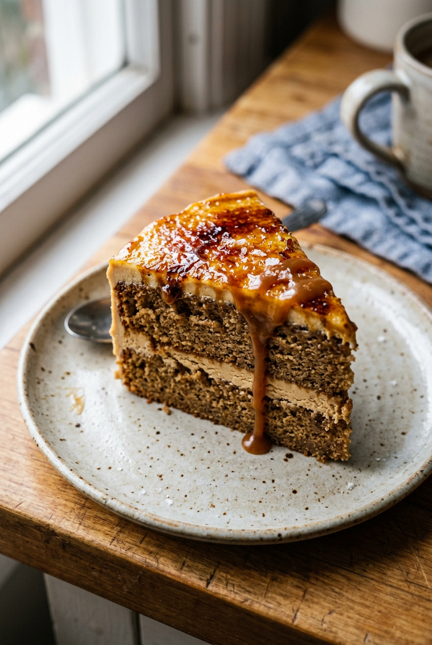 Caramel Brulee Latte Cake