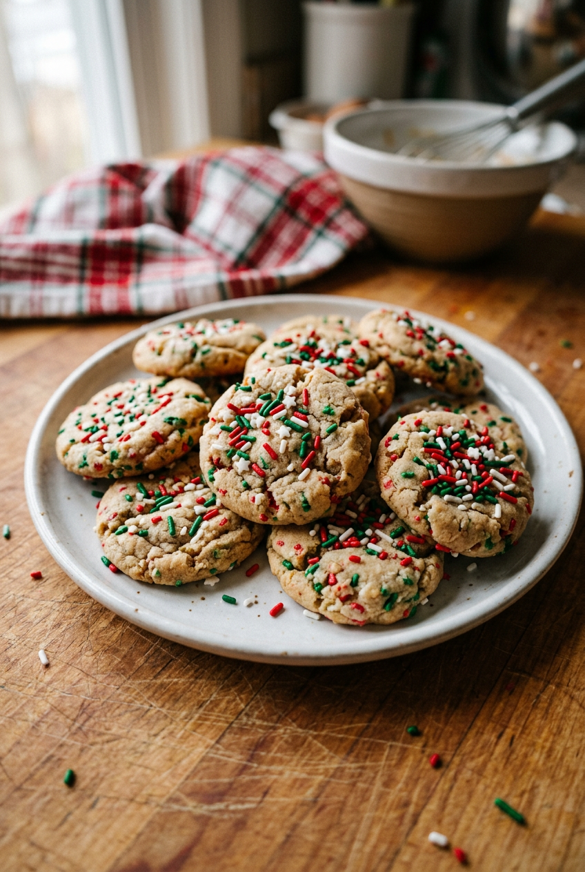 Christmas Sprinkle Cookies
