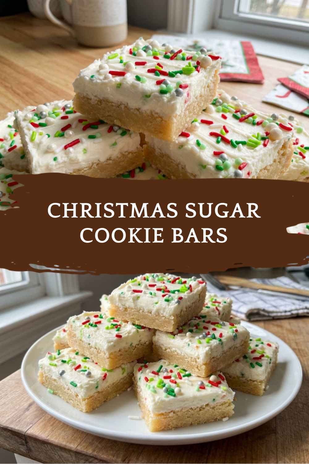 Christmas Sugar Cookie Bars