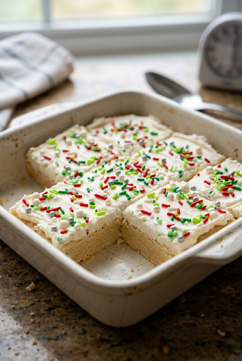 Christmas Sugar Cookie Bars