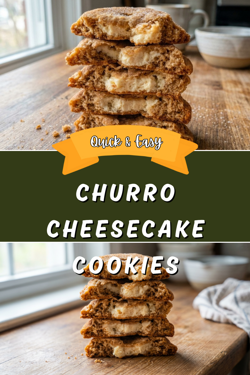 Churro Cheesecake Cookies