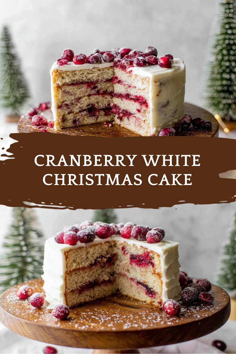 Cranberry White Christmas Cake