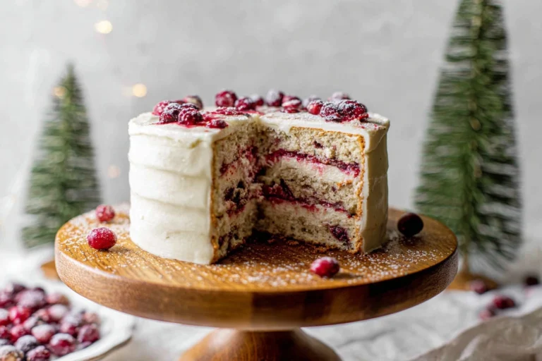 Cranberry White Christmas Cake 28.Png