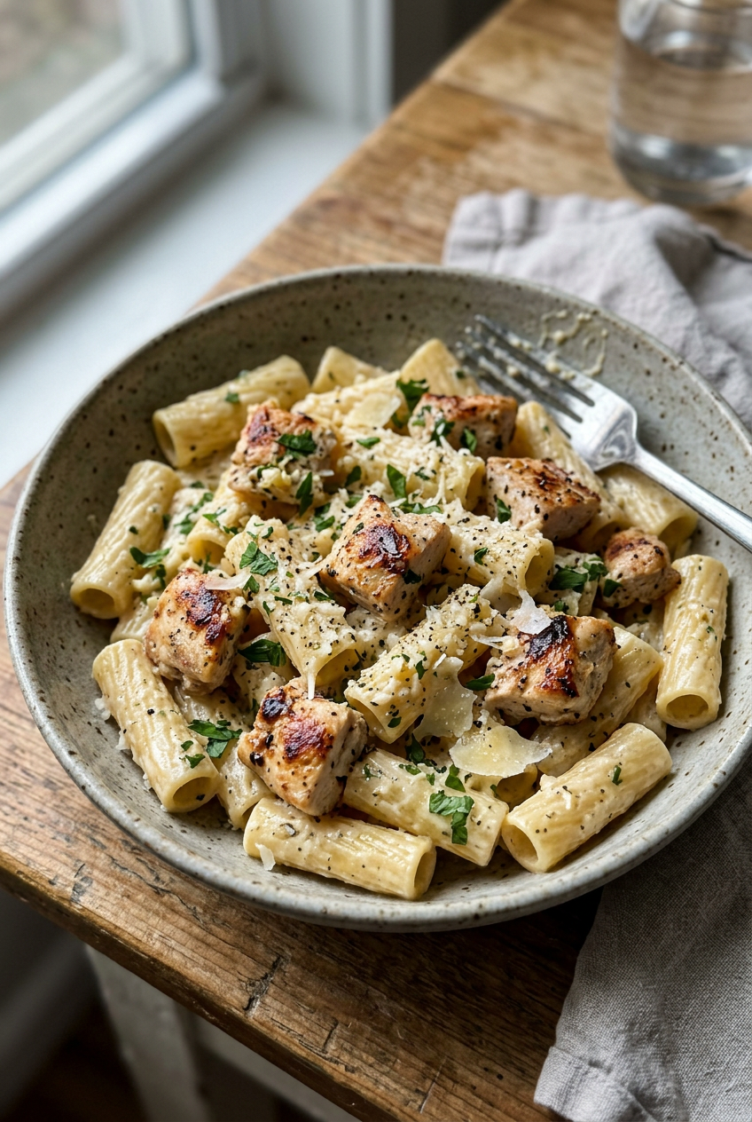 Creamy Chicken Garlic Parmesan Pasta