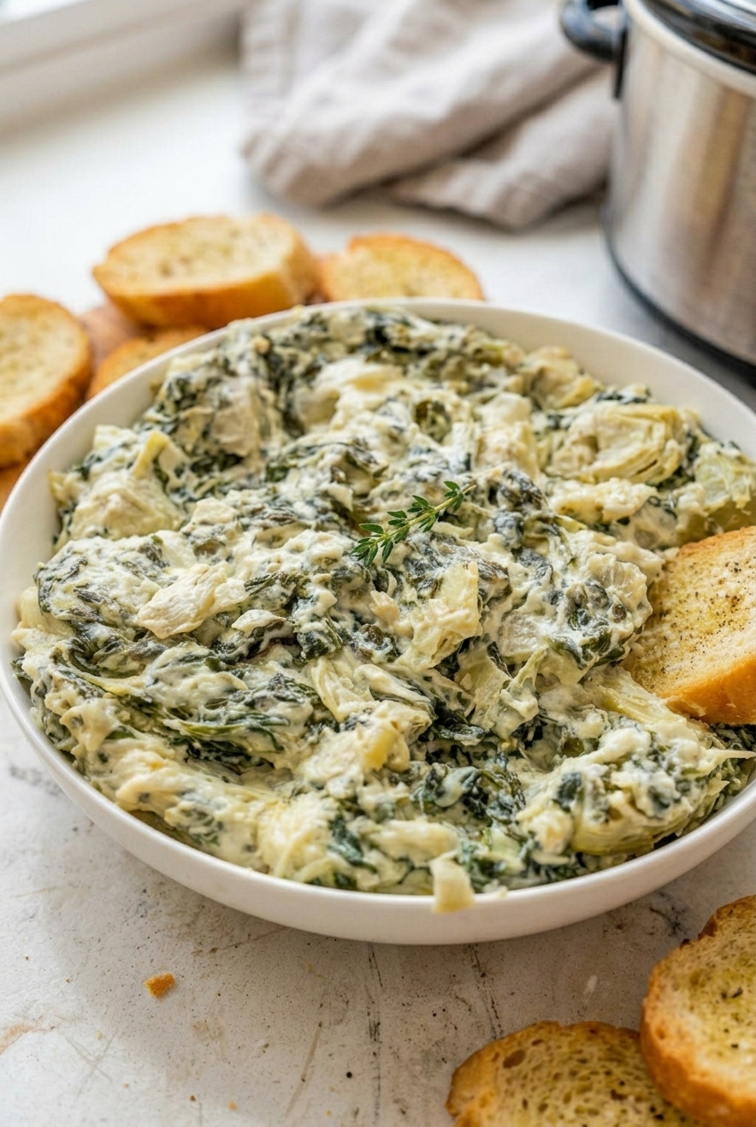 Crockpot Spinach Artichoke Dip