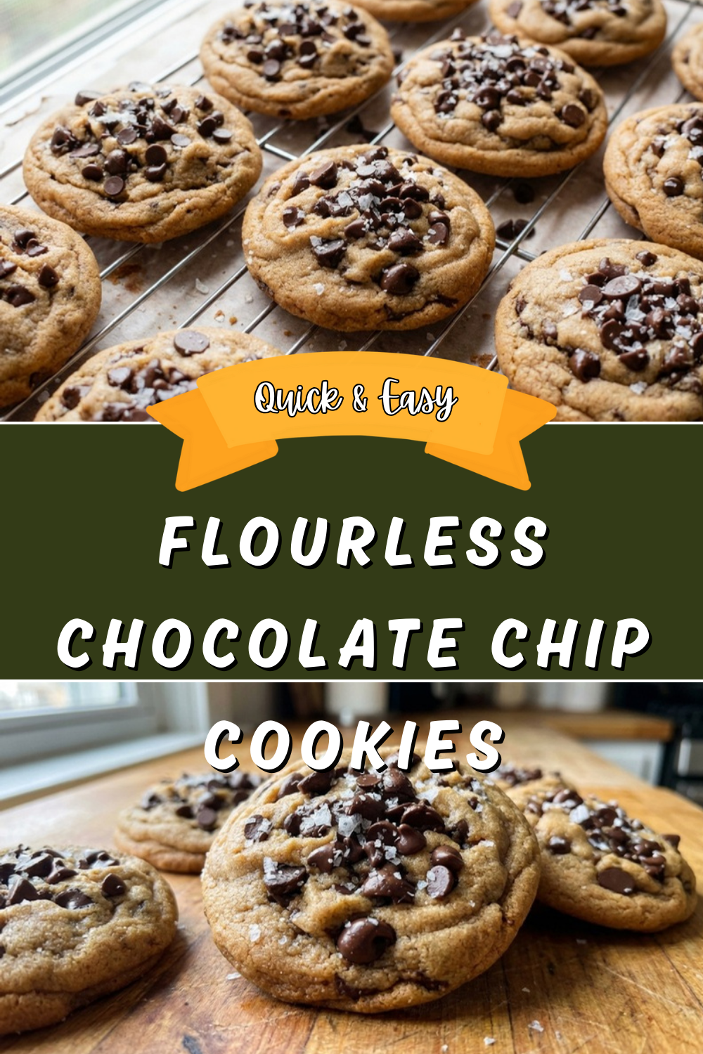 Flourless Chocolate Chip Cookies