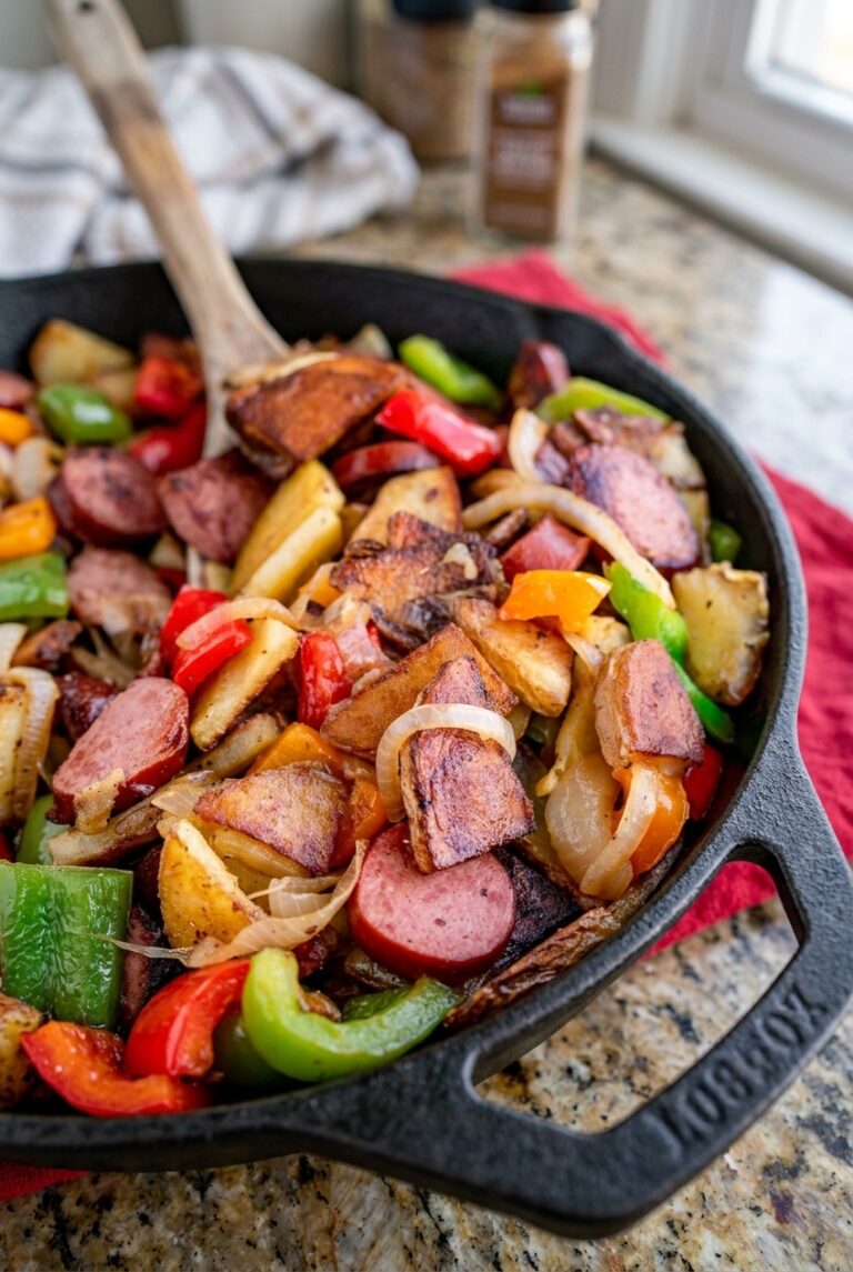 Kielbasa Peppers Potato Hash Skillet Recipe 17.Png