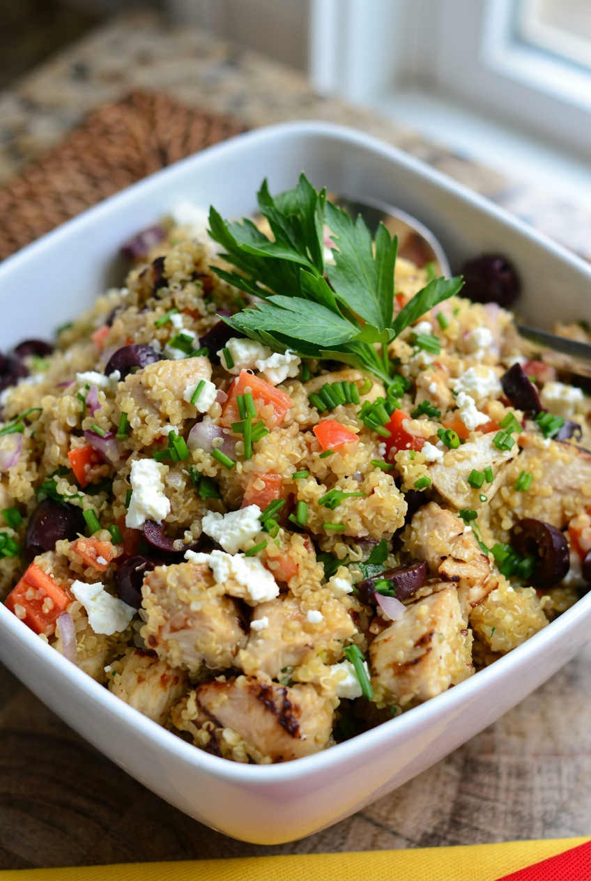 Mediterranean Chicken Quinoa Salad