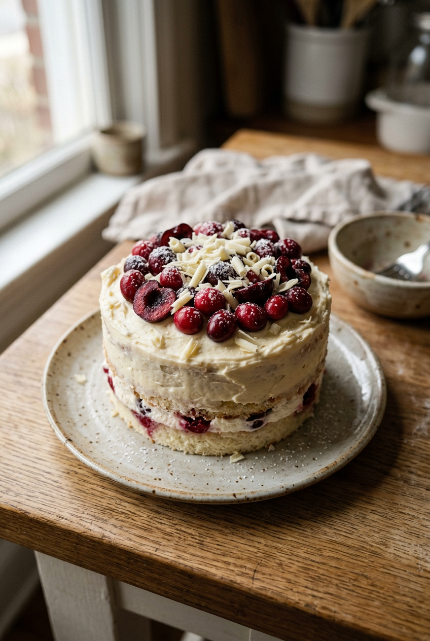 Mini Cranberry White Forest Cake
