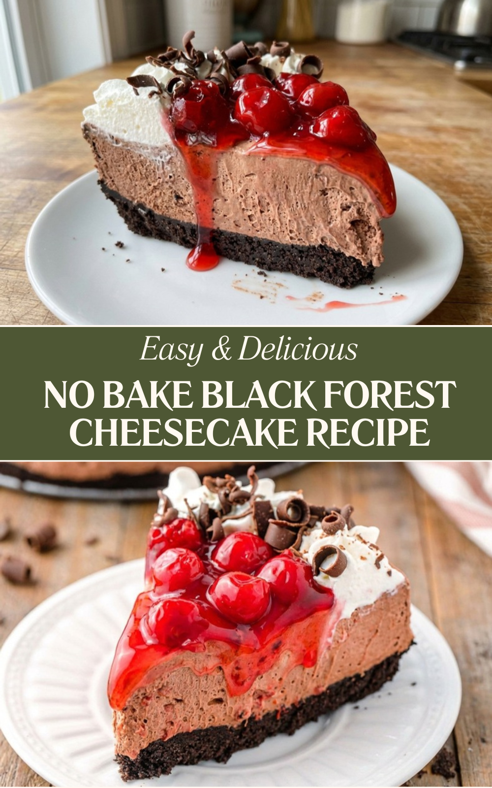 No Bake Black Forest Cheesecake Recipe