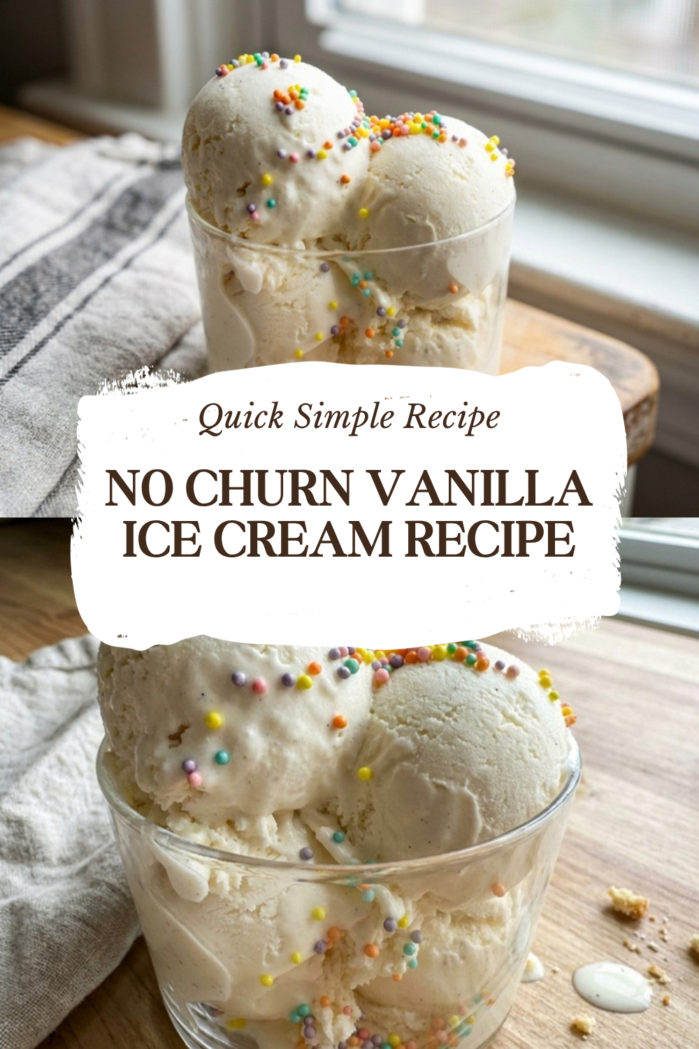 No Churn Vanilla Ice Cream Recipe