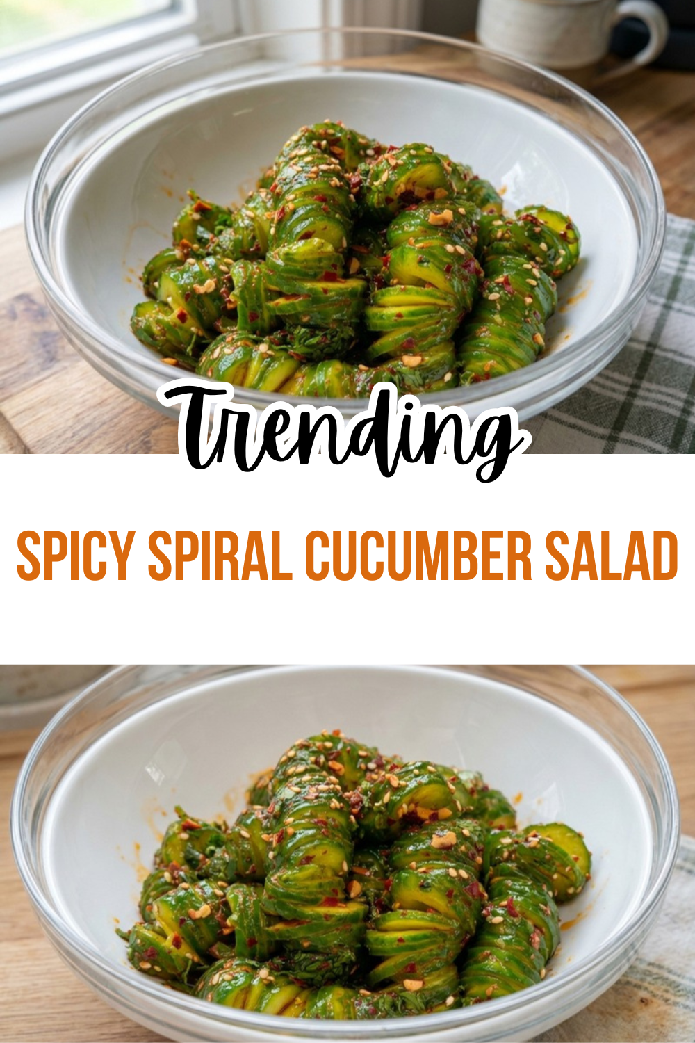 Spicy Spiral Cucumber Salad