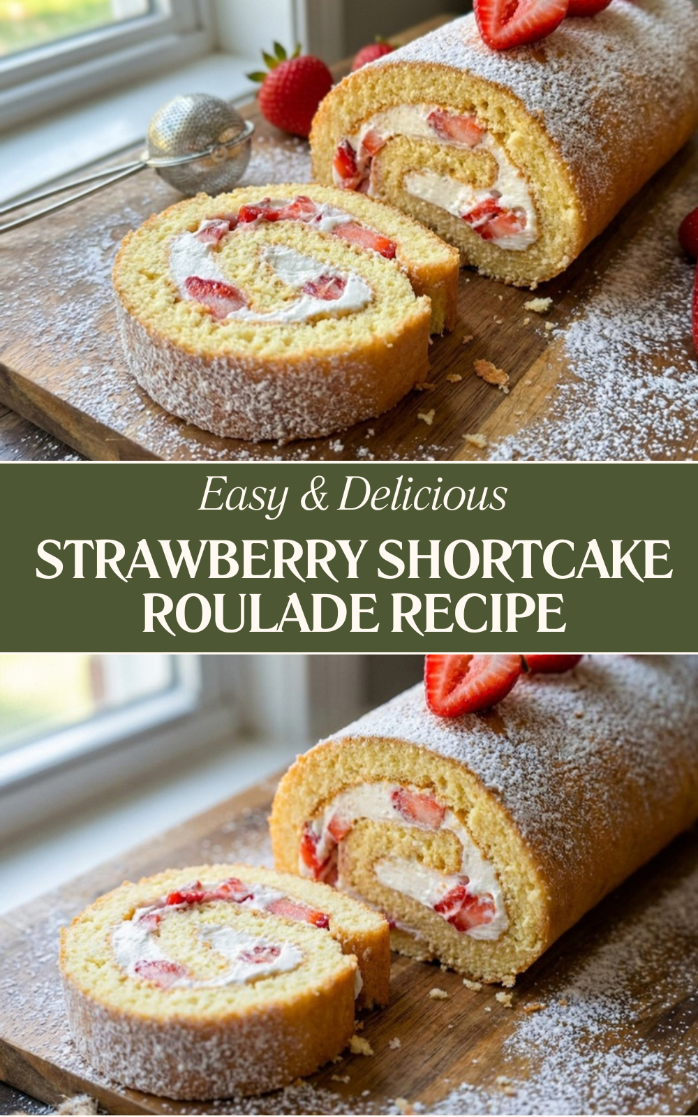 Strawberry Shortcake Roulade Recipe