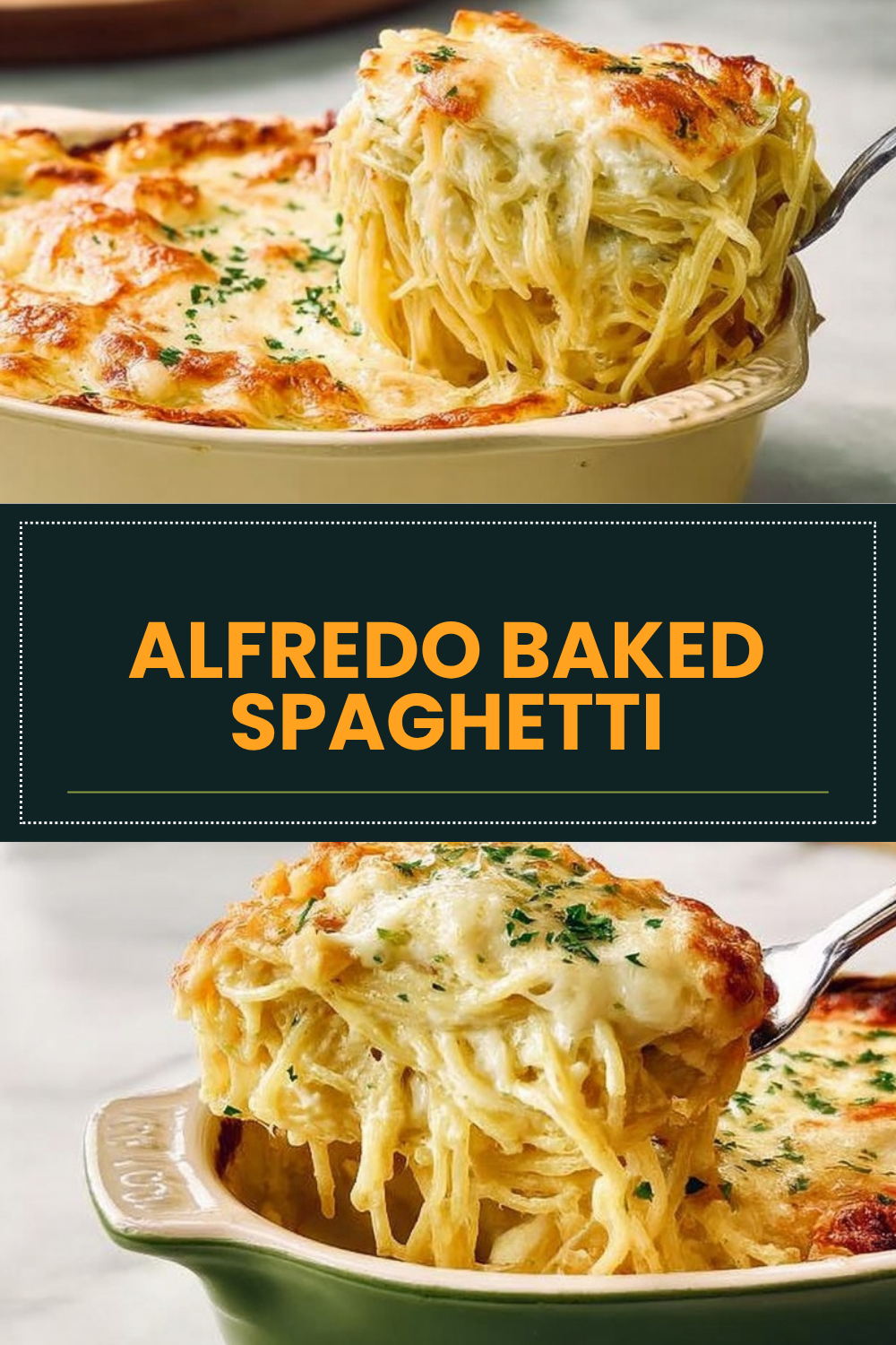 Alfredo Baked Spaghetti