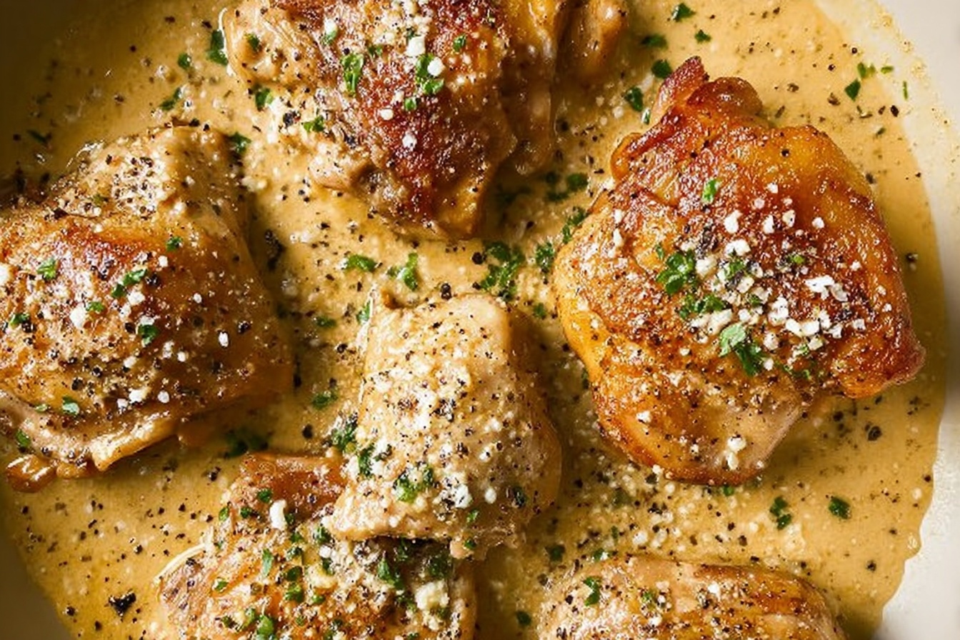Cacio E Pepe Chicken Thighs