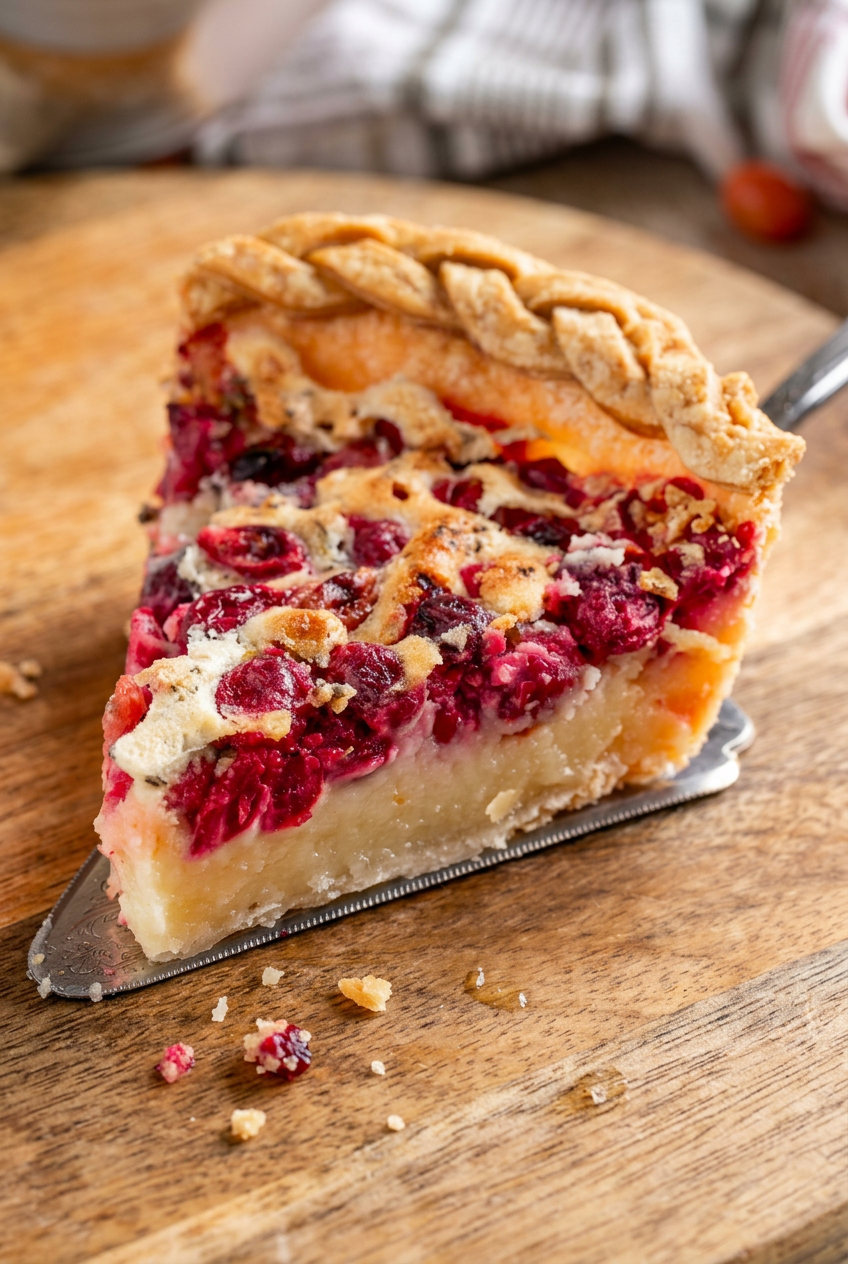 Cranberry Custard Pie