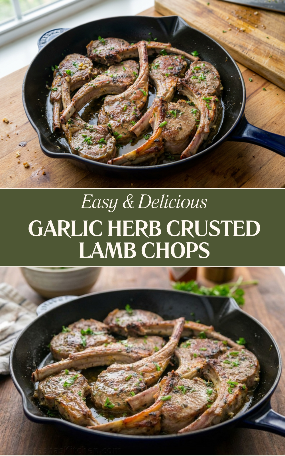 Garlic Herb Crusted Lamb Chops