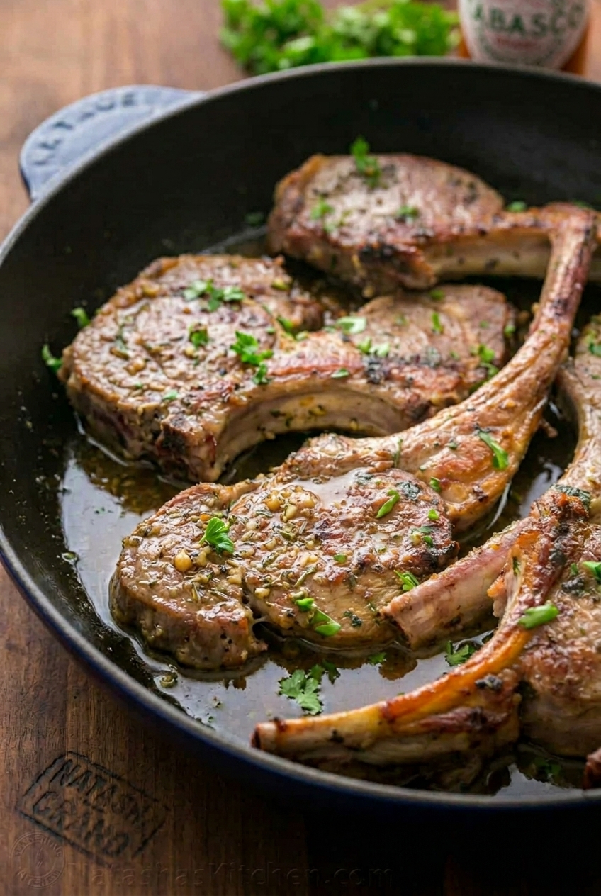 Garlic Herb Crusted Lamb Chops