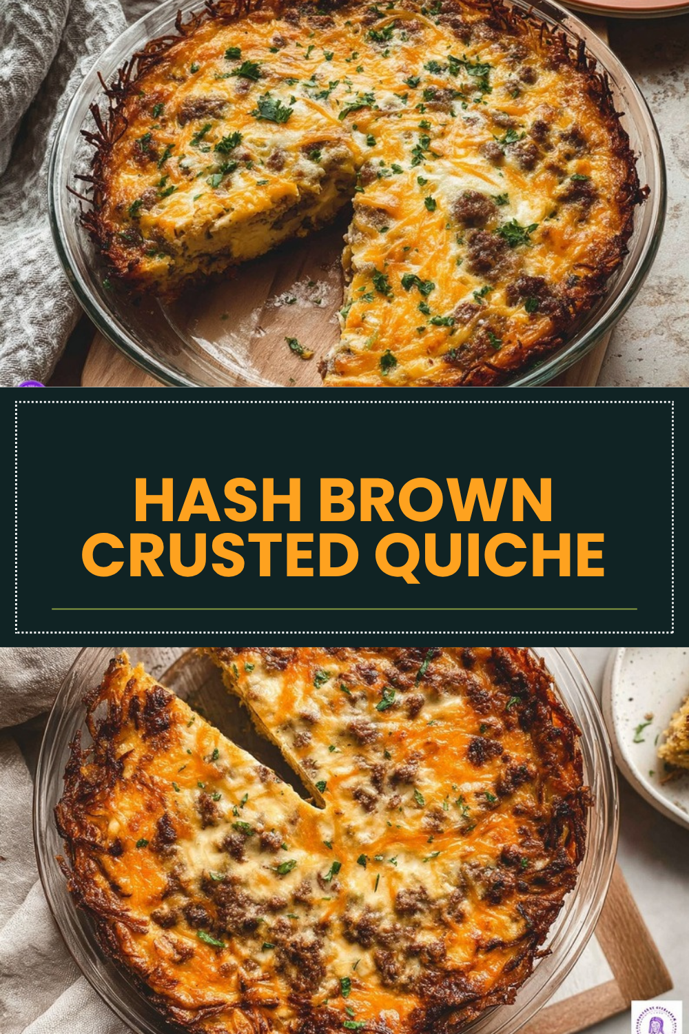Hash Brown Crusted Quiche