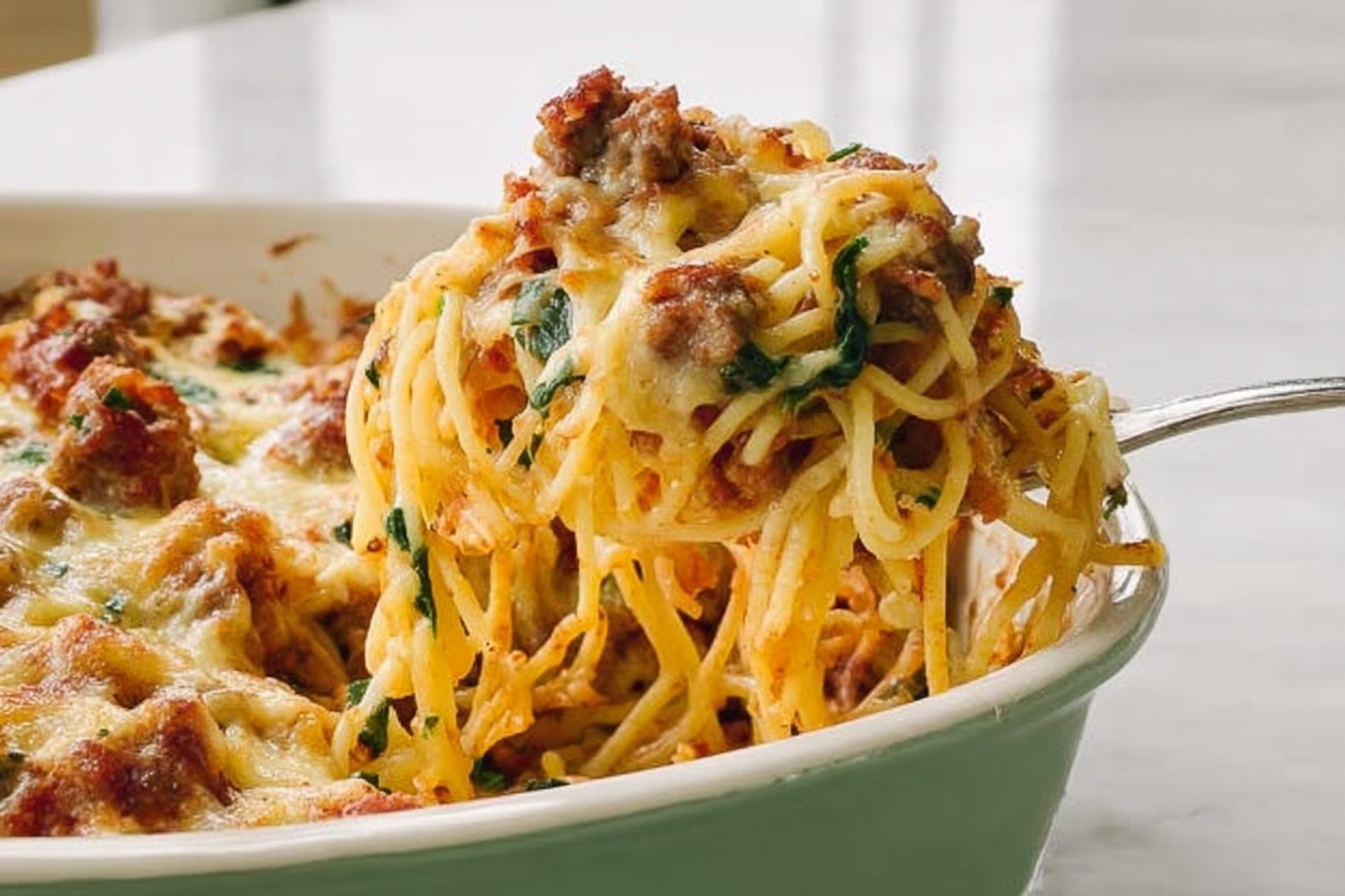 Tuscan Baked Spaghetti